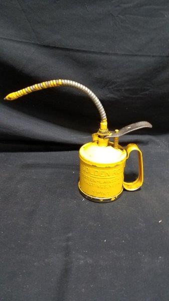 Golden Rod Embossed Pump Oiler metal Can One Pint