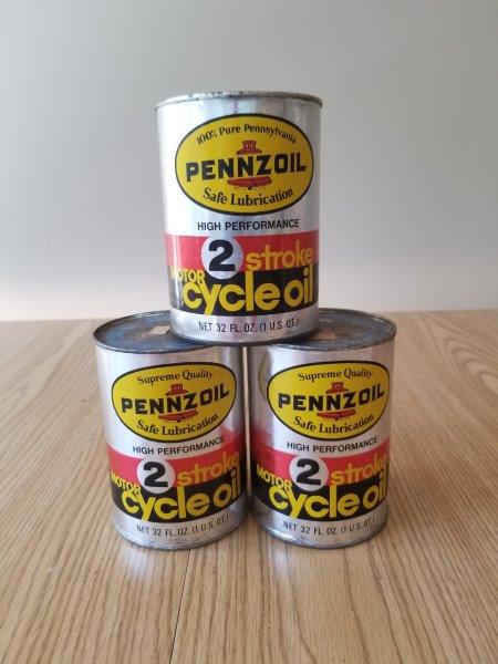 Pennzoil 2 Stroke Motorcycle Motor Oil Can