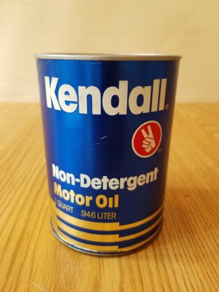 Kendall Non-Detergent Motor Oil Can - Blue Version